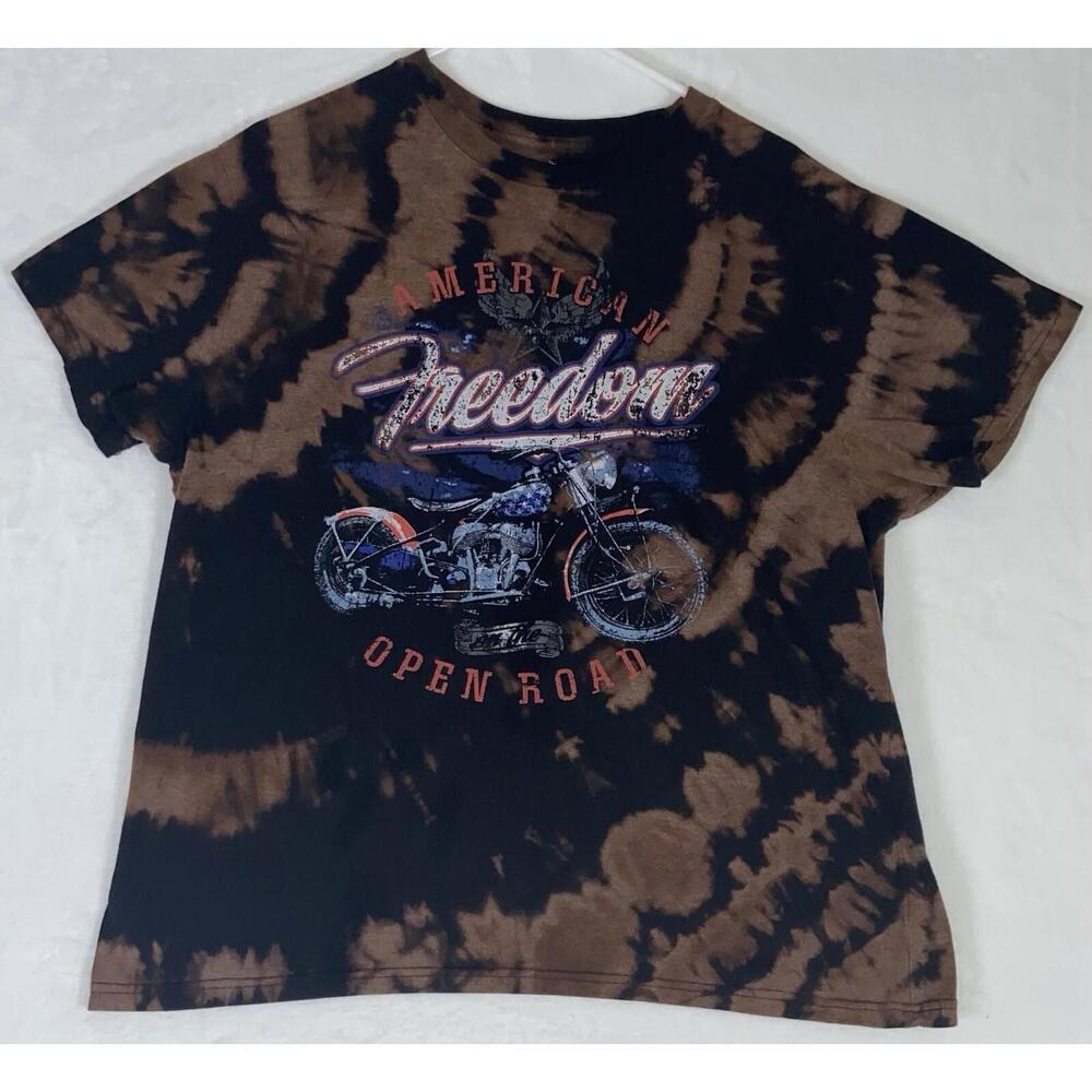 Celebrate Patriotic American Freedom Open Road T-Shirt Mens Size XL Tie Dye Dyed